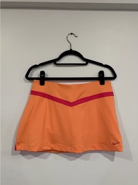Nike Dri-FIT Tennis Skort Skirt M Orange with Pink Accent - Athletic Wear